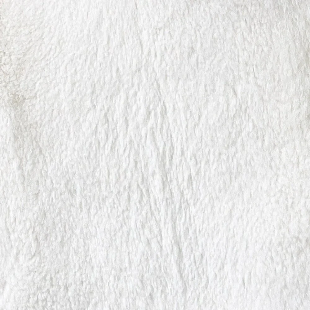 Vintage White Fur Vest Light Jacket Coat Old Money Quiet Luxury Elevated Basic - Picture 5 of 6